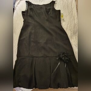 London Times Black Midi Dress